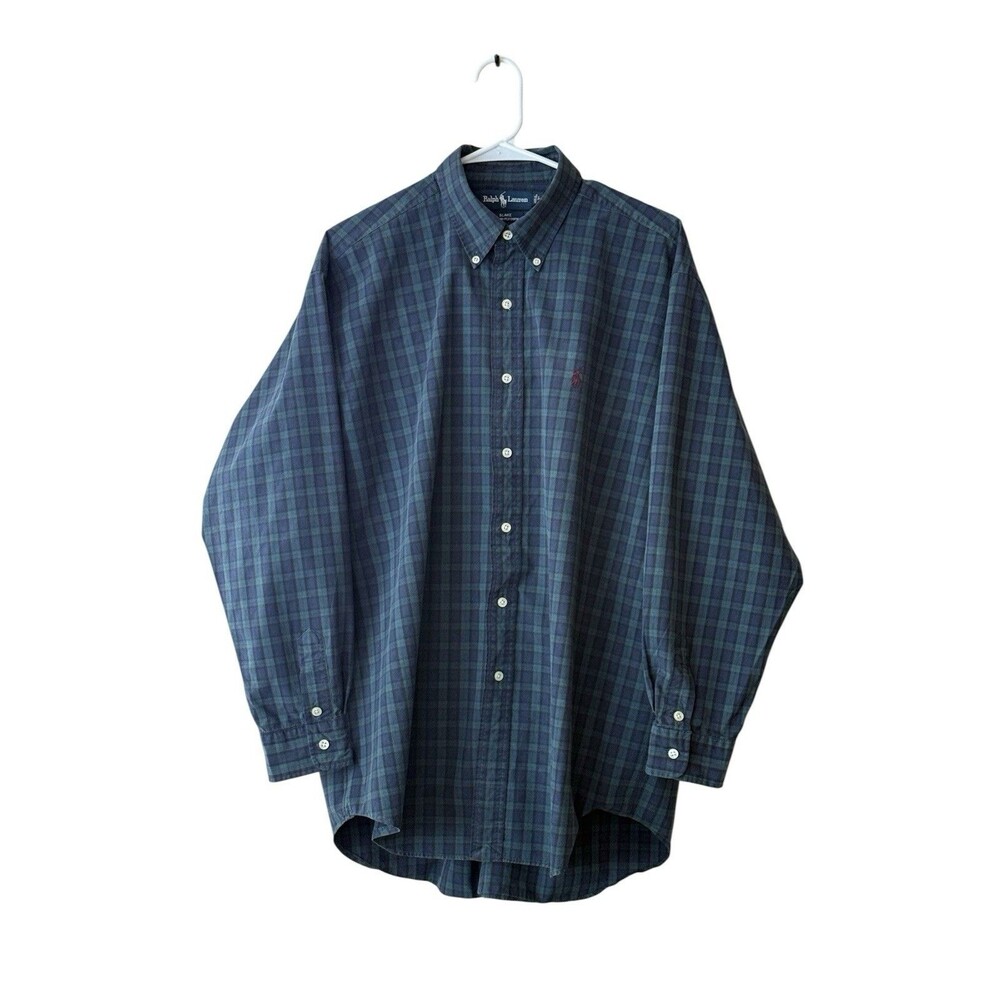 Ralph Lauren Blake Long Sleeve Button Down Blackwatch Plaid Classic Size Large
